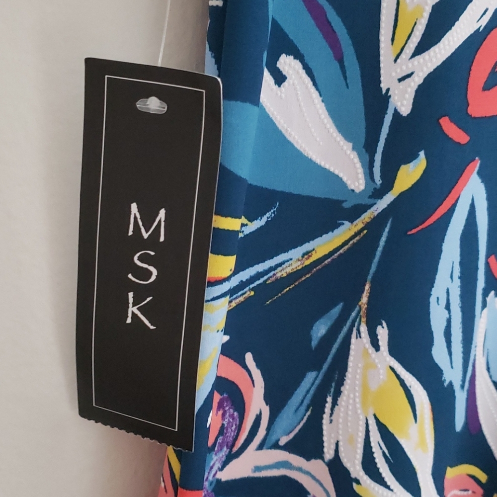 MSK TROPICAL PRINT DRESS - Picture 5 of 7
